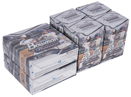 2021 Topps Bowman Platinum Sealed Mega (2) & Blaster (4) Box Collection (6 Total) - Potential Rookie Cards of Alec Bohm, Ryan Mountcastle 